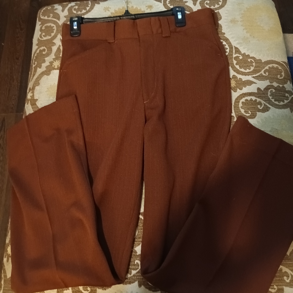 1960s / 1970s vintage maroon high-rise pants